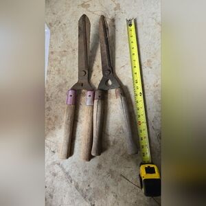 Vintage Hedge Clipper Lot Of 2 Rusty And Needs Sharpening